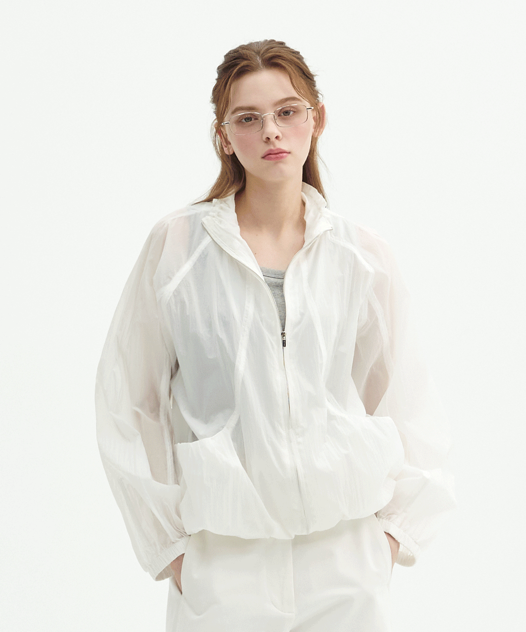 미케네 [44-120] 아이다 셔링 윈드브레이커 (봄-가을-여름-살안타템-바람막이-셔링-윈드브레이커-스트링-활용도-빅사이즈-자체제작)