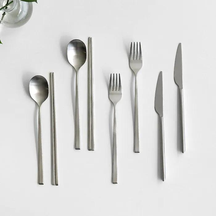 니코트 히어 2인 수저, 커트러리 세트 2종 택1 Silver