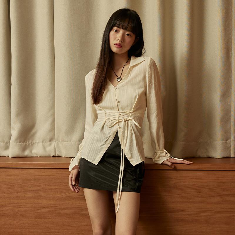 코르셋 레이스 셔츠