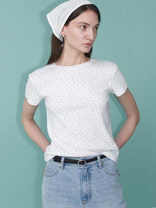 Basic Eyelet Floral T-shirt SW5ME246-LC