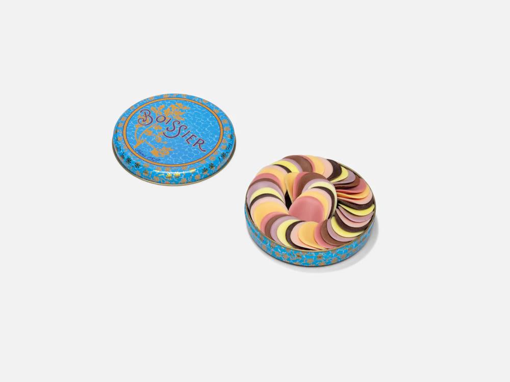 메종 브아시에 초콜릿 Pétales de Chocolat • Fruits 프랑스 Maison Boissier T0 블루메탈박스 68g