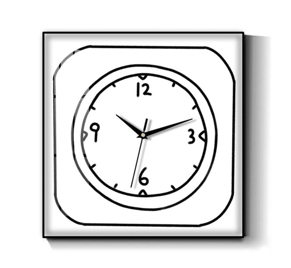 무소음 레트로 손글씨 벽시계 빈티지 액자 사무실 가게 카페 인테리어 거실 원룸