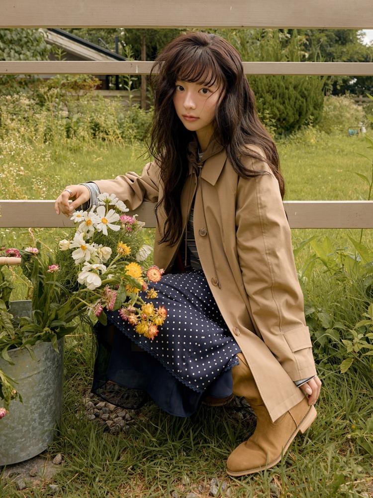 세미A라인 도트 스커트 OE5AS8130