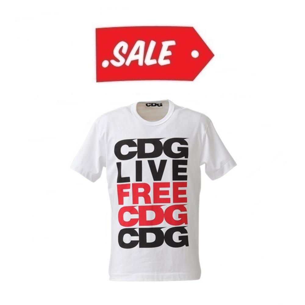 세일 꼼데가르송 CDG 라이브 프리 3단로고 반팔티 CDG COMME des GARCONS