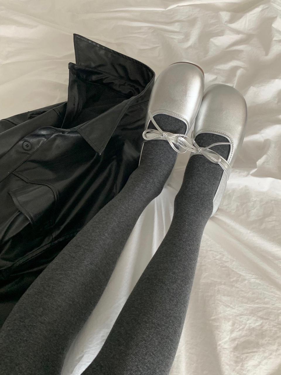 겨울 무지 데일리 면 타이즈(2color)