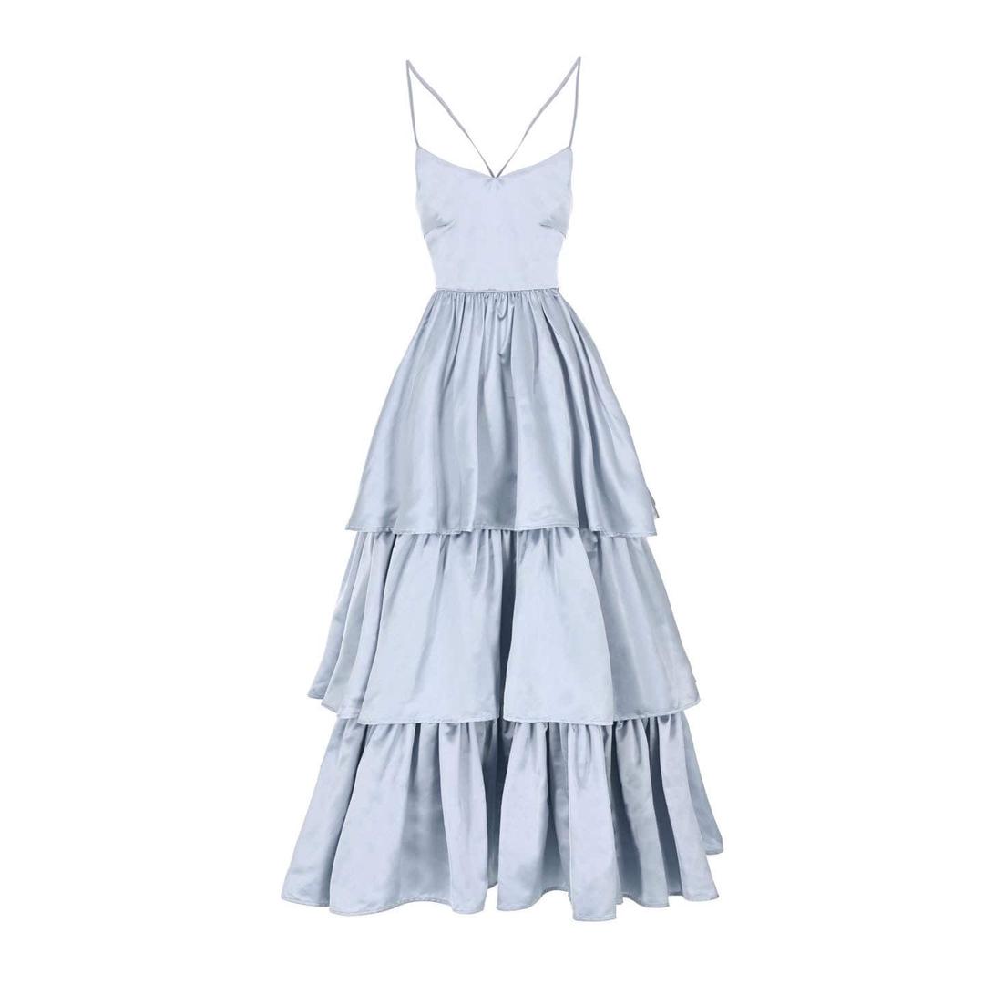 Blooming Petal Dress (icy blue)