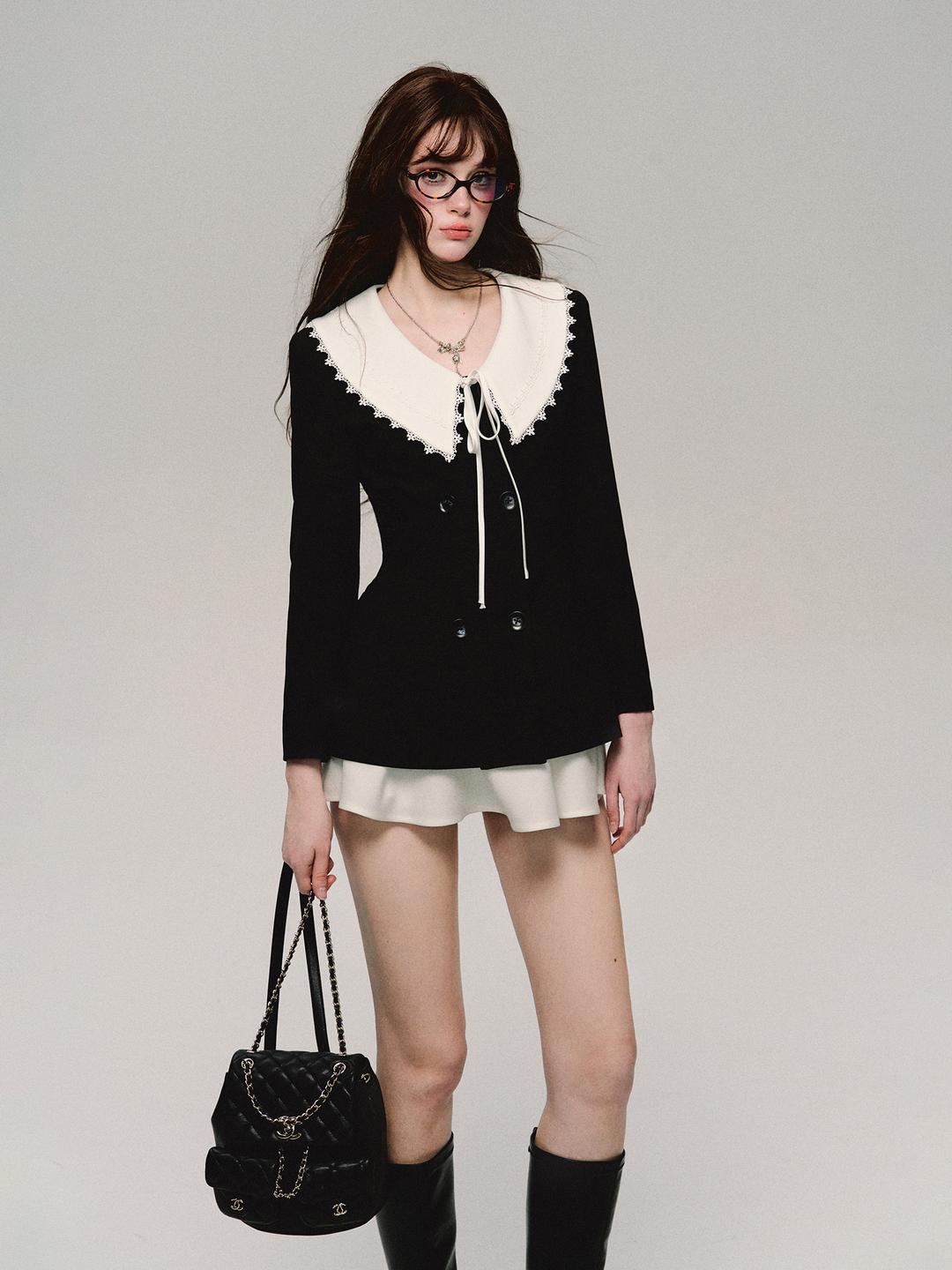 [OAK MOO] "Black Amber and Ginger Lily\" - Cape Dress