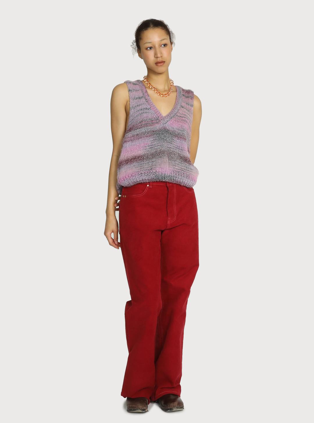 Star Stud Brushed Cotton Pants - ketchup