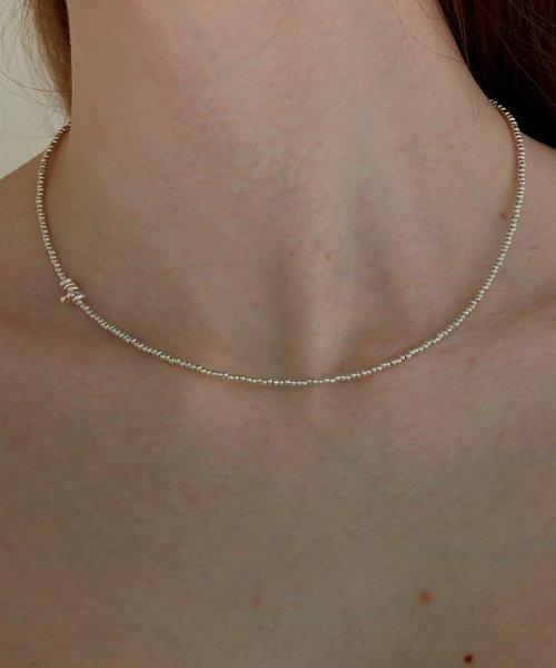 실버 비즈 목걸이