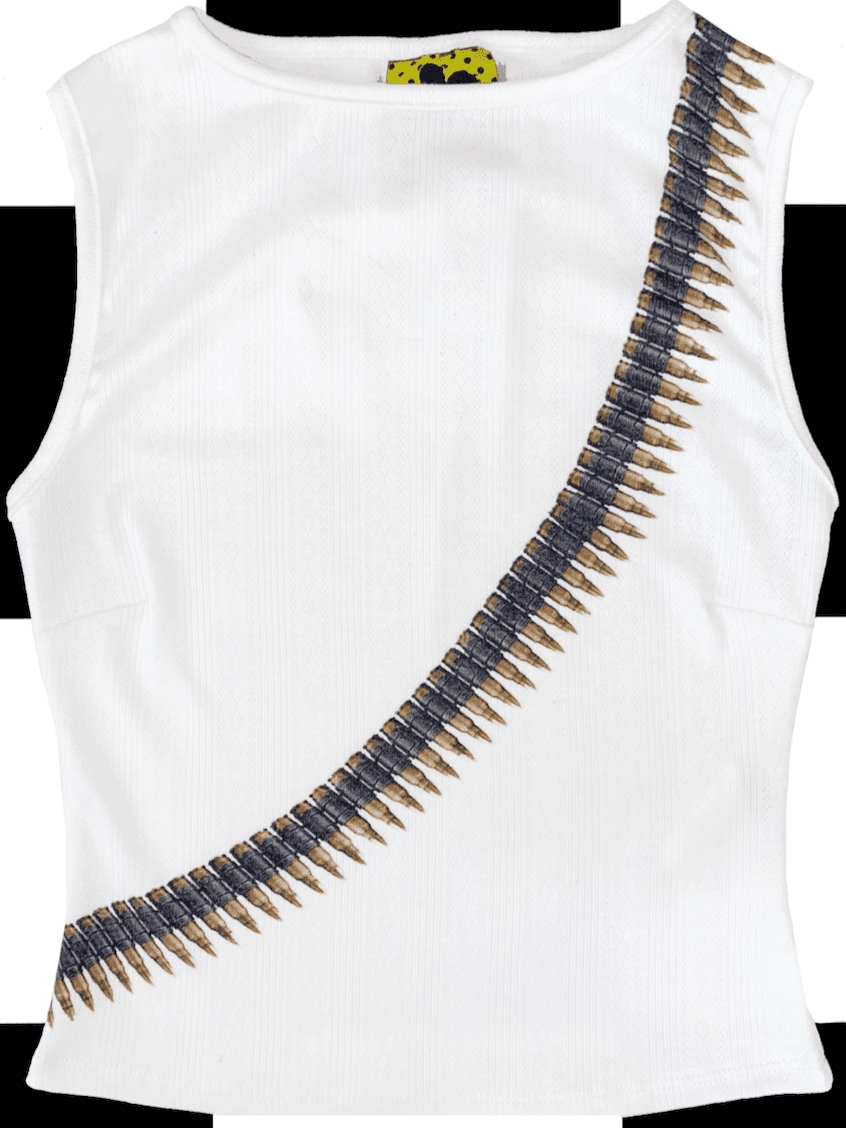 AMMO POINTELLE TANK IN WHITE