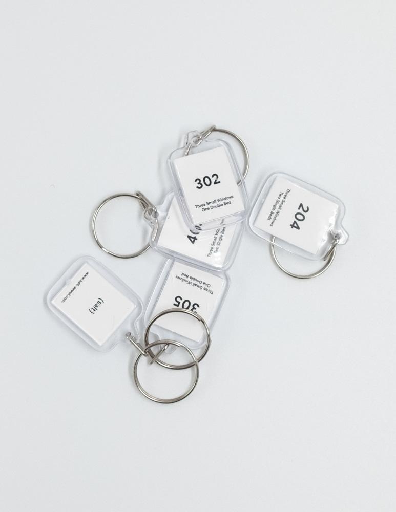 Guest Room Sign Key Ring