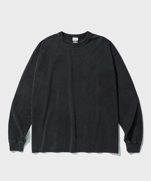 VINTAGE WASHING LONG SLEEVE TEE_VINTAGE CHARCOAL