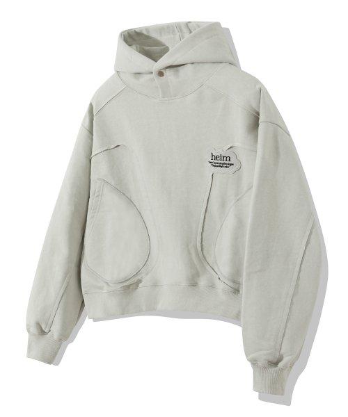 러프 엣지 클라우드 스웨트 후드 (라이트 그레이)