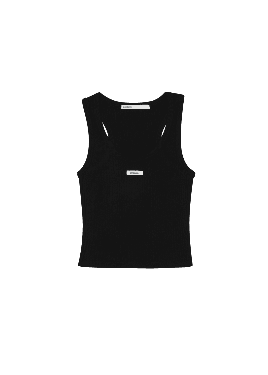 BASIC SLEEVELESS CROP TOP, BLACK