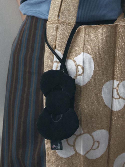 Haze Bagcharm Hello Kitty Ribbon Black