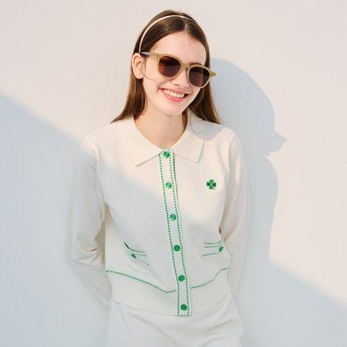 럭키 니트 트위드 자켓 [WHITE] / S21W06024