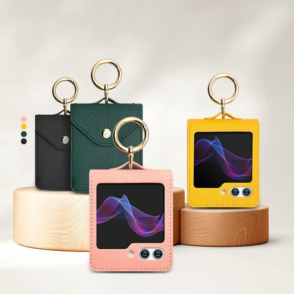 갤럭시 Z플립5 케이스 카드 지갑 스마트링 고리 링 핸드 손목 스트랩 힌지 보호 지플립5