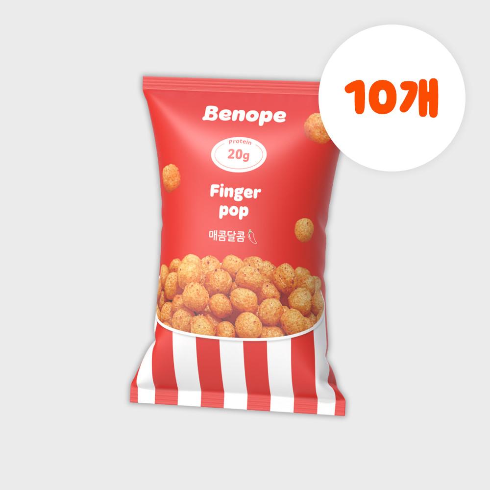 [10개SET] 핑거팝 10개세트 단백질과자 프로틴스낵 고단백 매콤달콤맛 외 2종 [원산지:상세설명에 표시]
