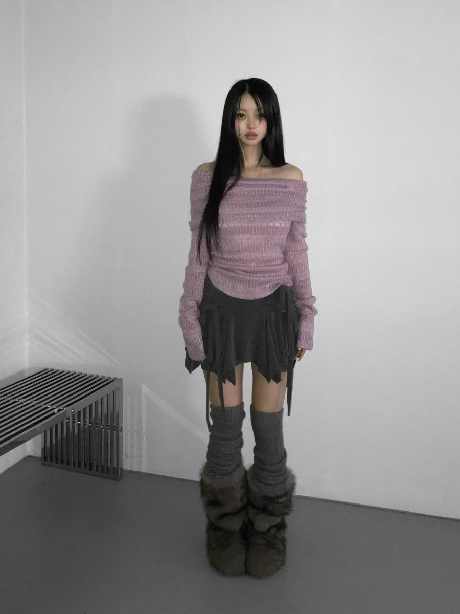 mirage off knit(2 color)