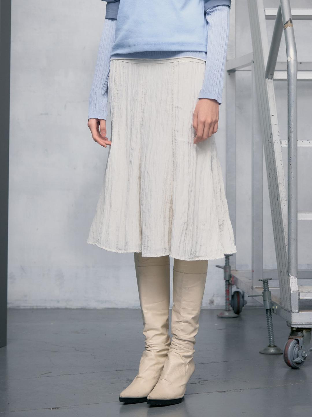 Satin Mermaid Skirt - Ivory