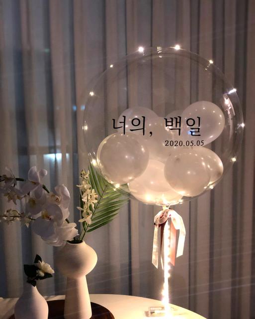 레터링풍선 헬륨 백일 용돈 환갑 파티 첫돌 200일 300일 1000일 돈풍선 두돌 버블 : 소퐁소퐁