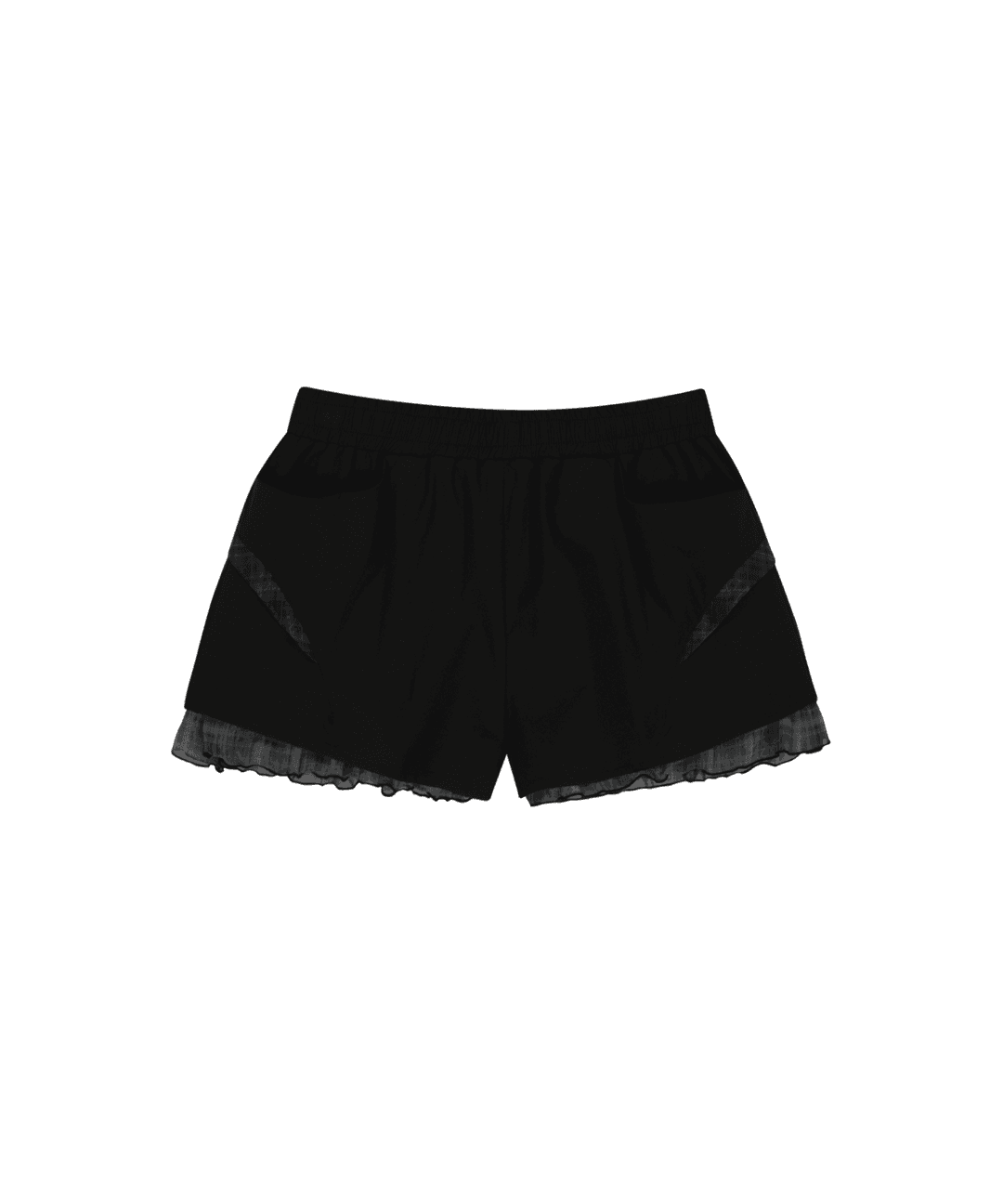 Reversible Plaid Track Shorts / Black