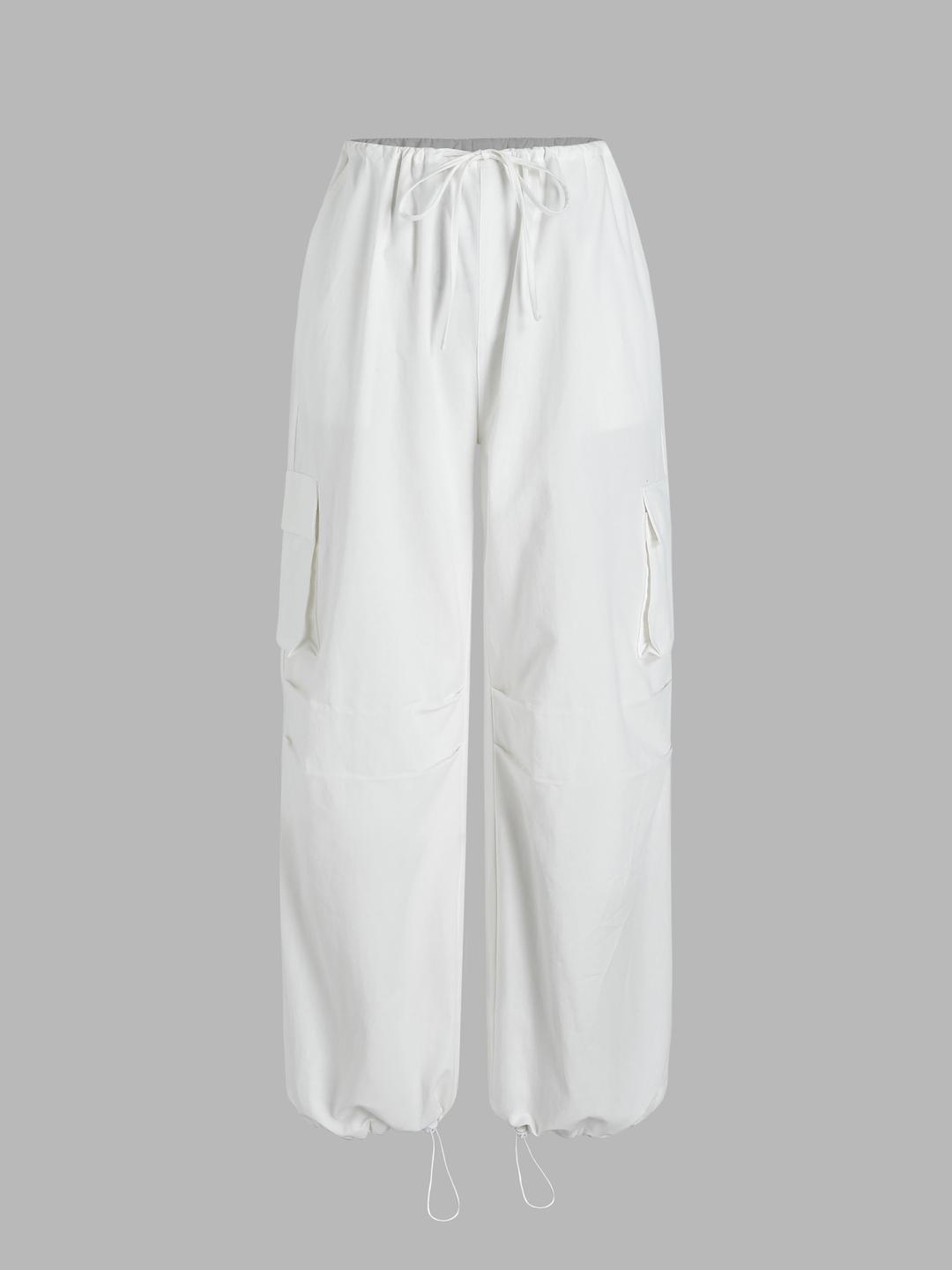 Sun Glow Low-Rise Parachute Pants