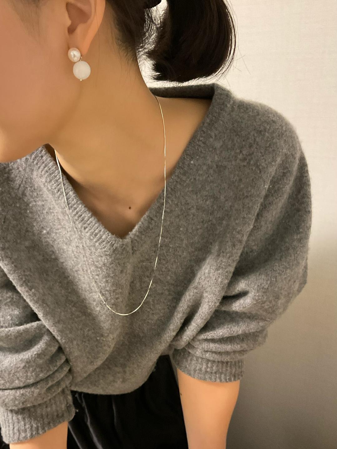 [Long length] Snake chain necklace