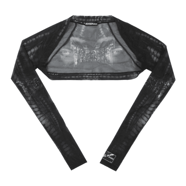 MESH BOLERO CARDIGAN IN BLACK