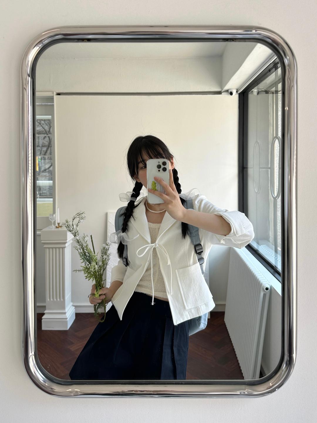 리본 코튼 자켓 (2color)