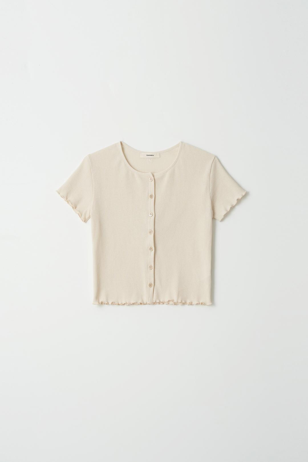 waffle cardigan T (natural)