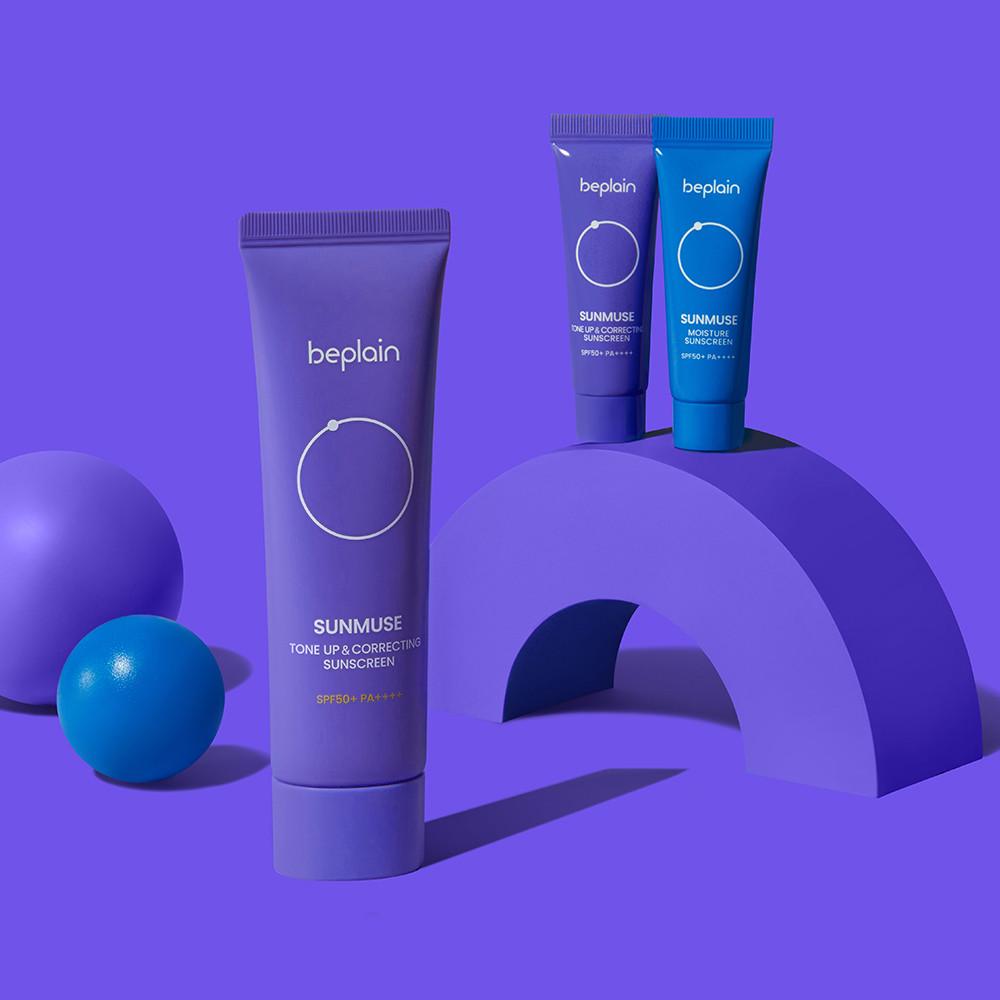 [모이스처10ml+톤업10ml 증정] 선뮤즈 톤업&코렉팅 선크림 (SPF50+/PA++++) 50ml, 1개 : 비플레인 beplain