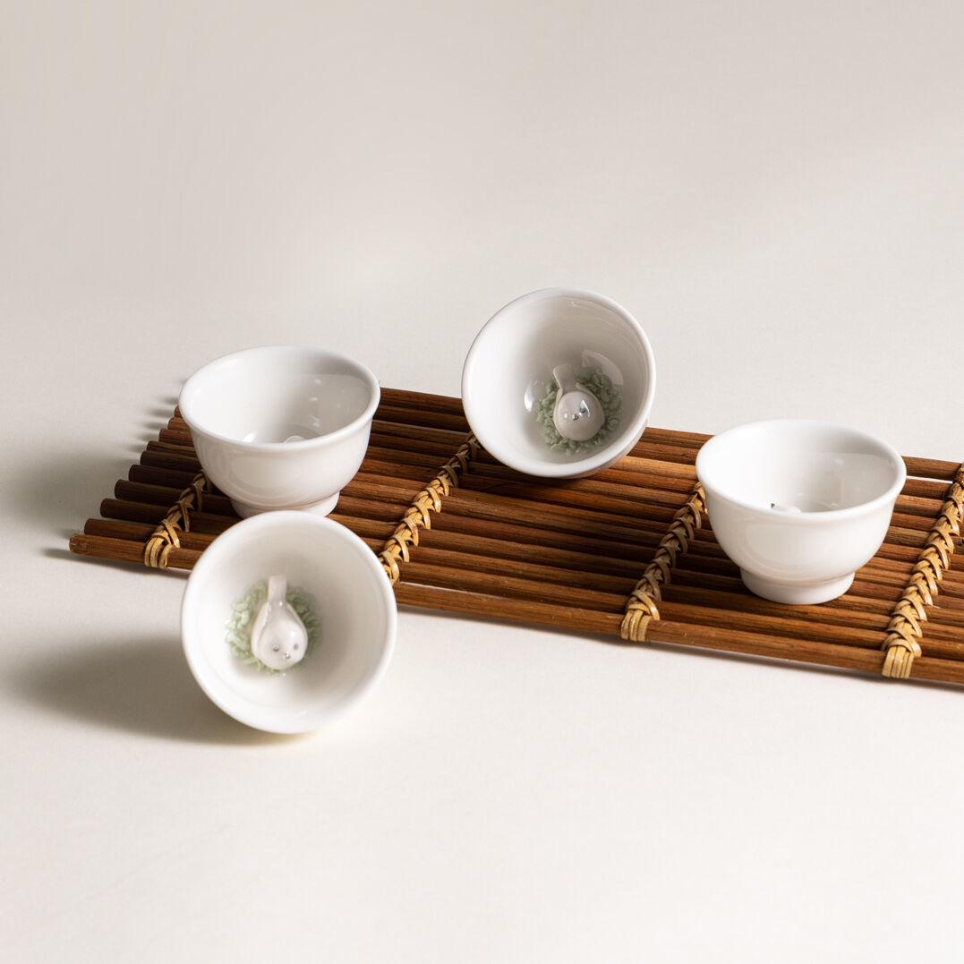 [라운디드] 아기새 둥지 술잔 4인 SET