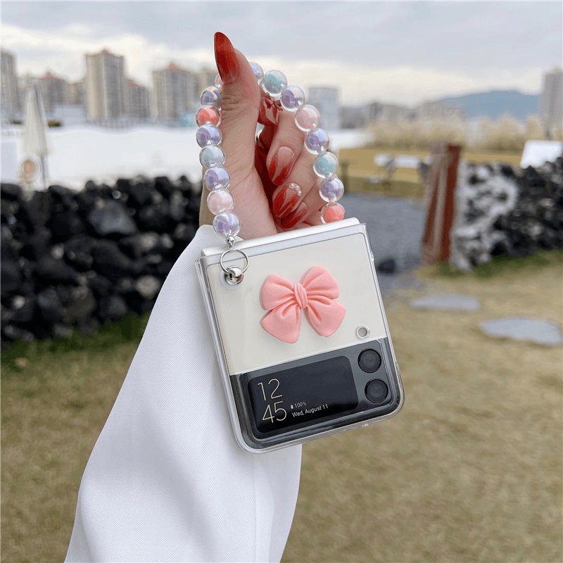 당일발송 사은품증정 리본 하트 버블스트랩 제트플립 케이스 지플립 3 z플립 4 삼성 갤럭시