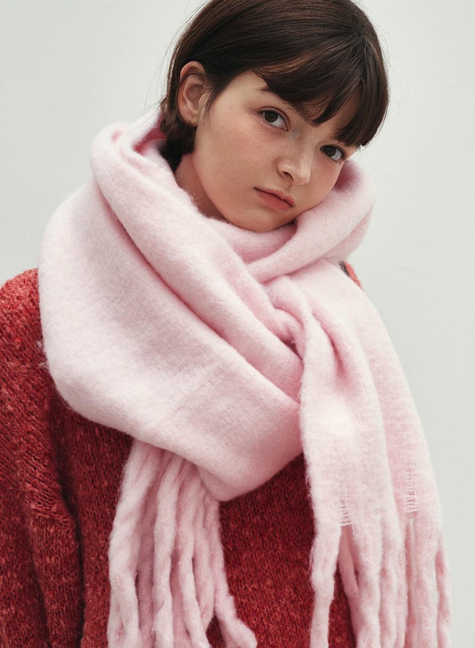 FIRST LABEL BOLD MUFFLER_PINK
