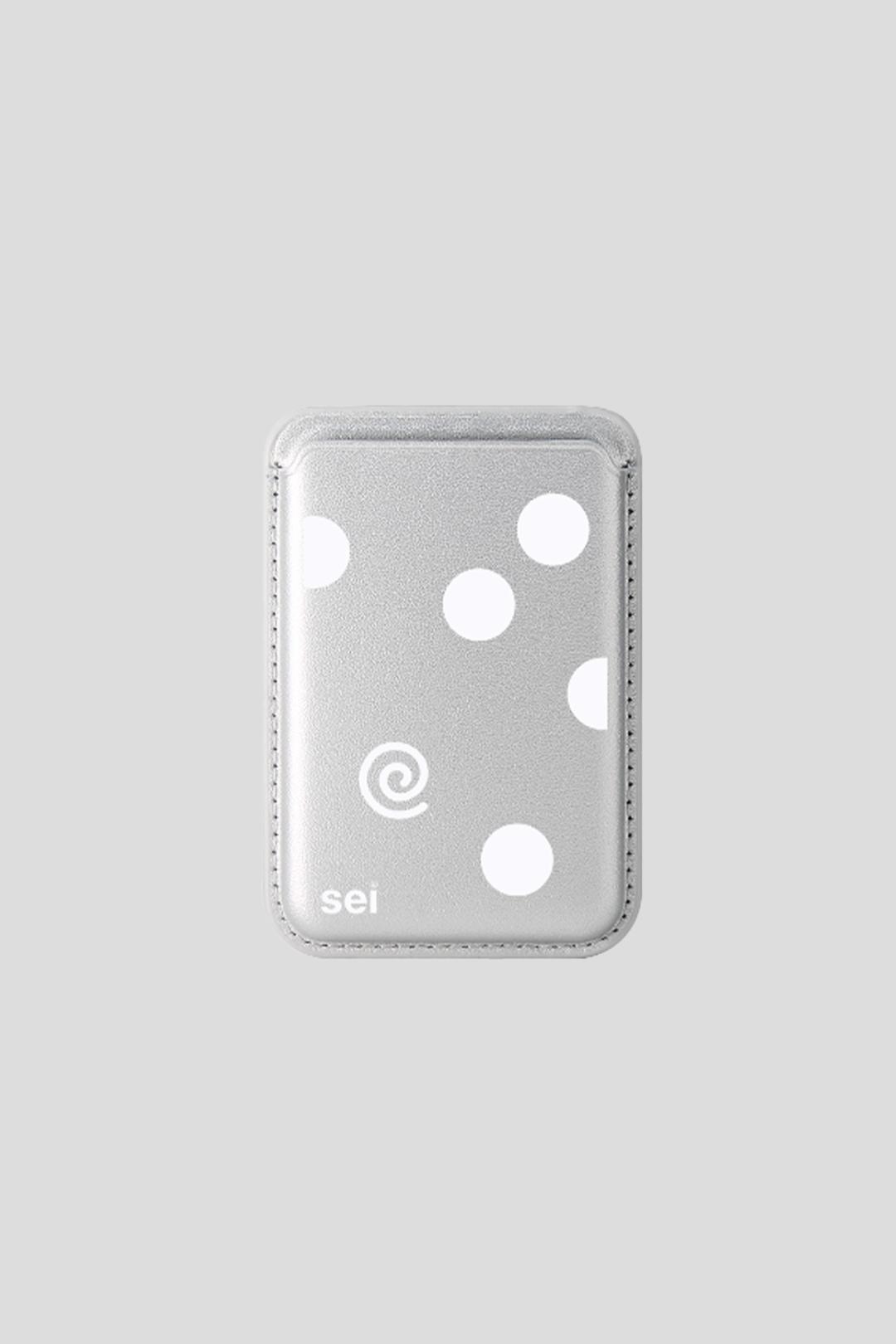 white ball silver magsafe cardcase 화이트 볼 실버 맥세이프 카드지갑