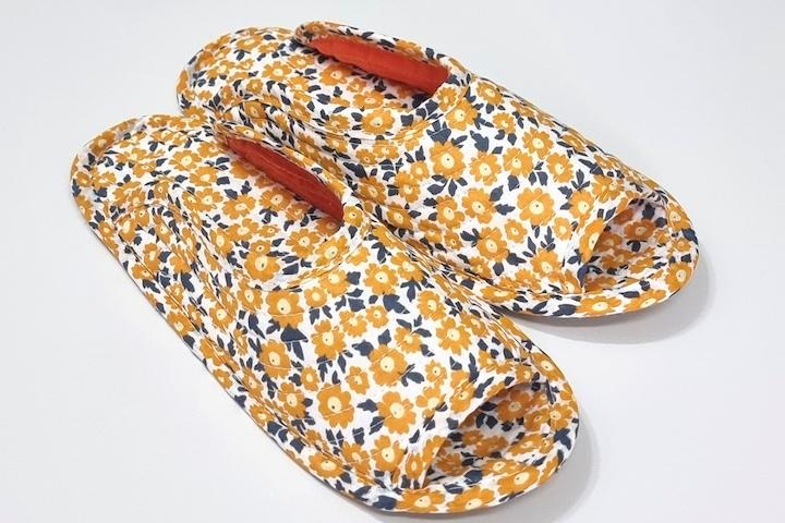 여성용 퀼트슬리퍼 한겹 워셔블 거실화 면실내화 04 황금 꽃다발