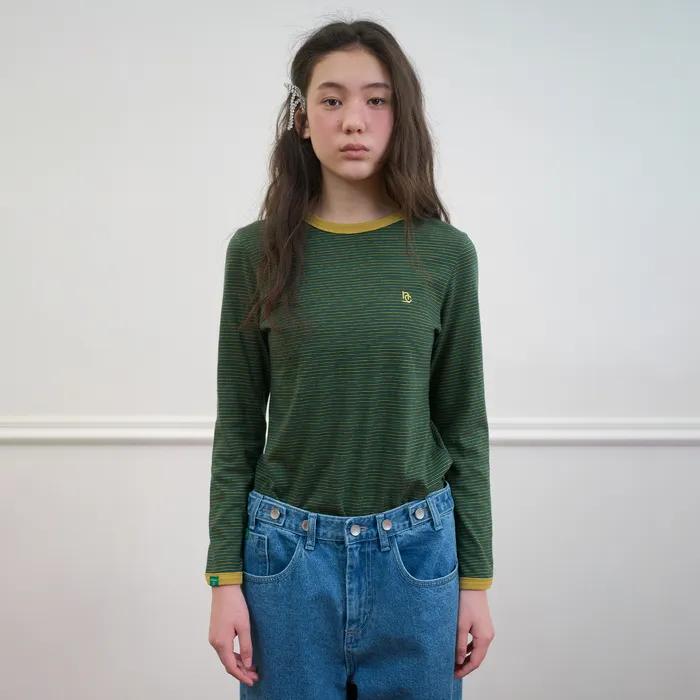 [12월 15일 예약발송] 258. Yuzu Stripe T_Green