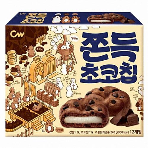 CW청우식품 쫀득 초코칩 12개입 240g (4개)
