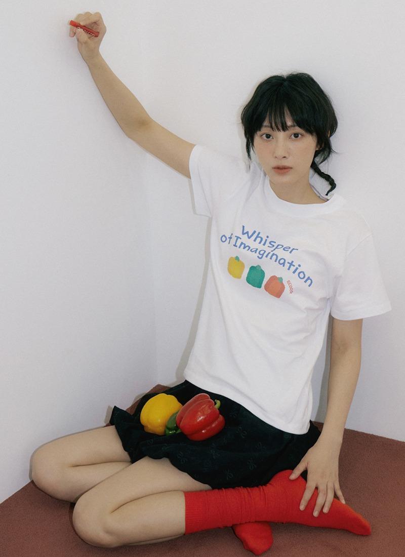 WOI VEGE T-SHIRTS WHITE