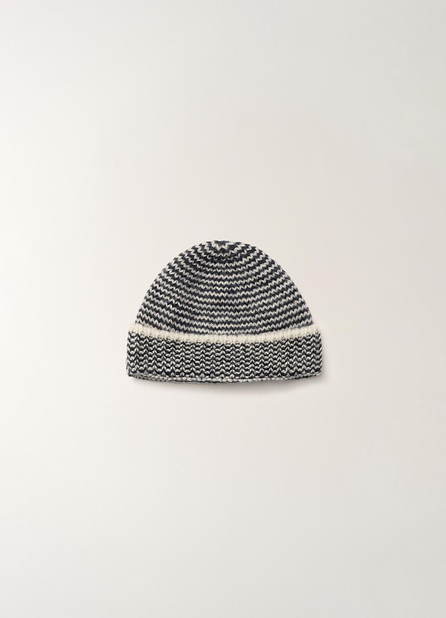 Timo wool beanie (Midnight stripe)