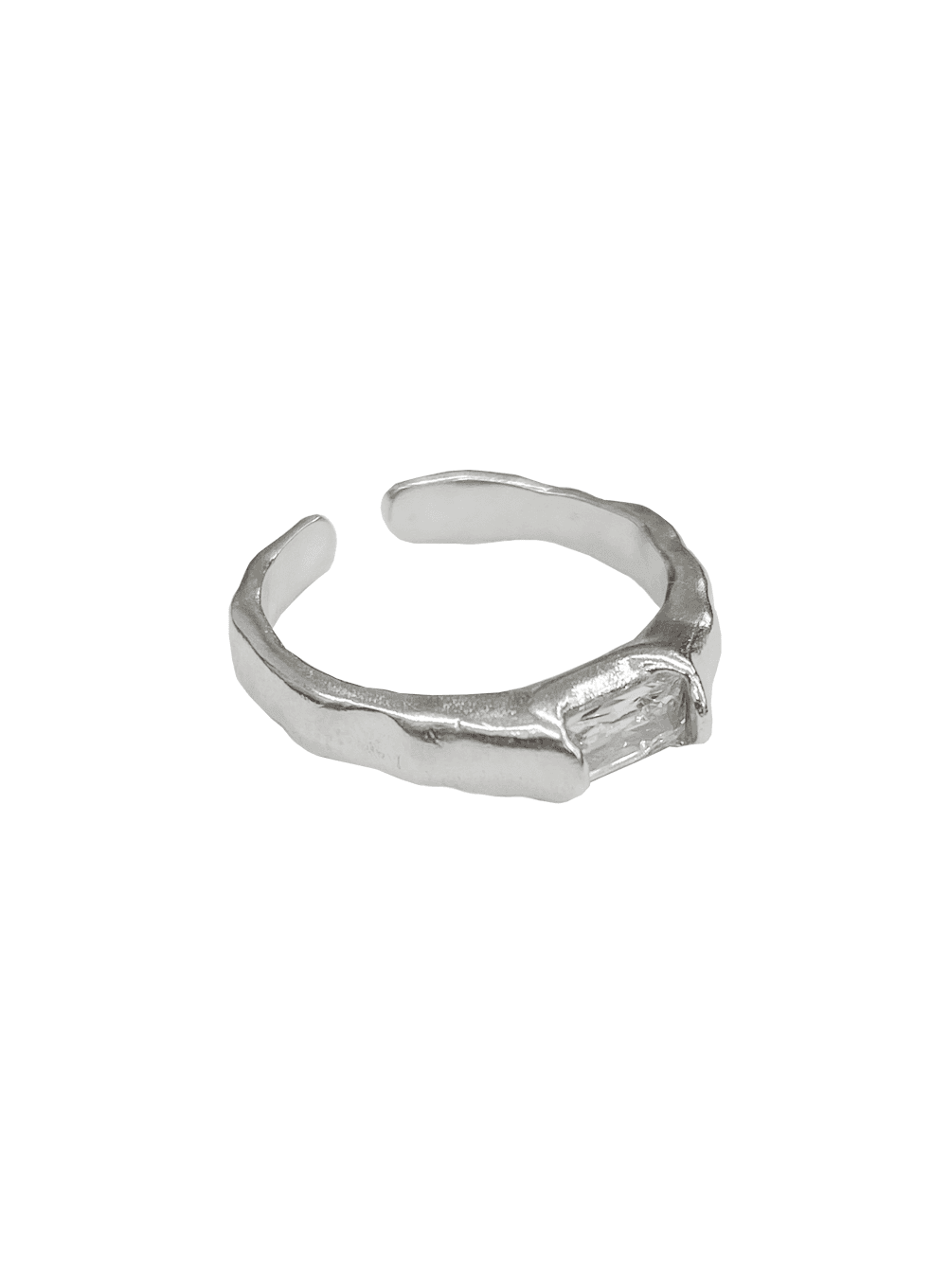 Square crystal ring