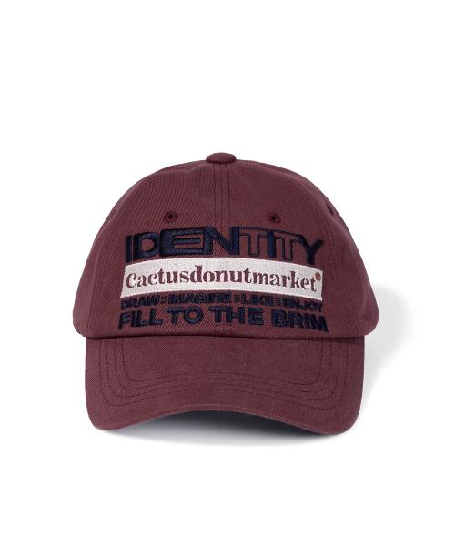캑터스도넛마켓(CACTUSDONUTMARKET)  Identity Vintage Ball Cap - Burgundy - 사이즈 & 후기 | 무신사