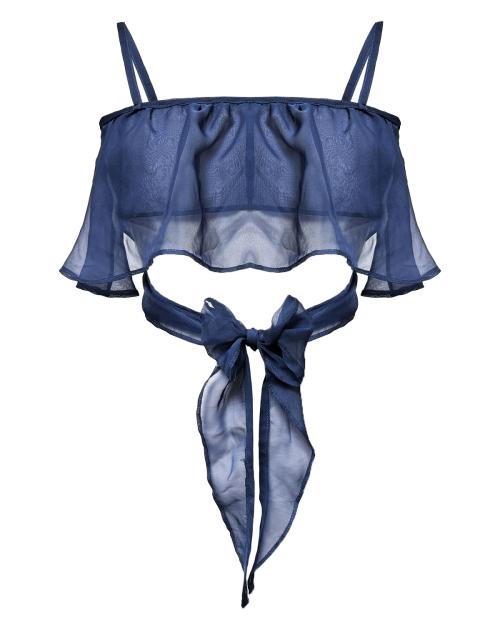 Layered Frill Bustier Navy