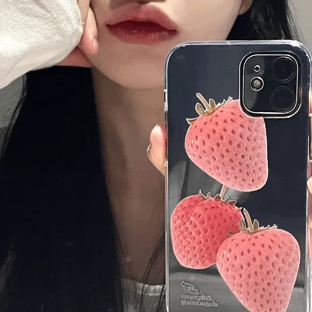 신상할인💕[젤리]딸기간식(핸드폰케이스 Z플립5 아이폰15 S23  A31 A32 A33 A53 A23 z플립4 젤리케이스 갤럭시 에이블리 감성 딸기 카페 핑크)