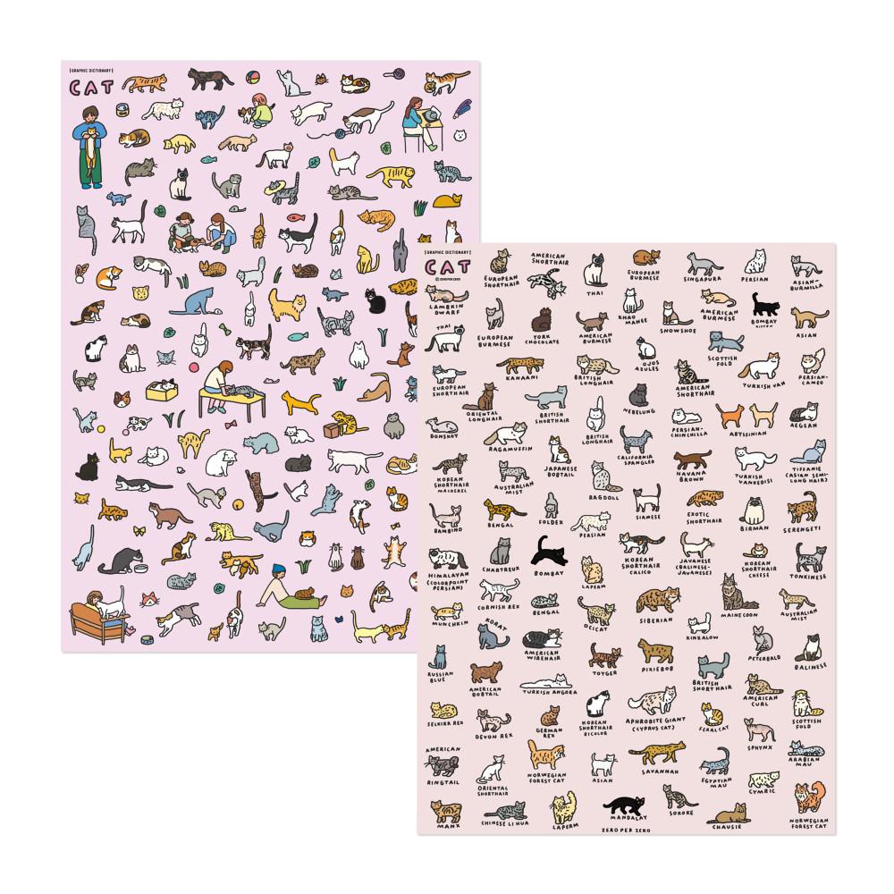 그래픽딕셔너리 포스터 고양이 모음