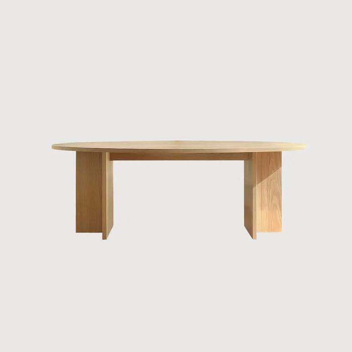 COLUMN OVAL TABLE WHITE OAK