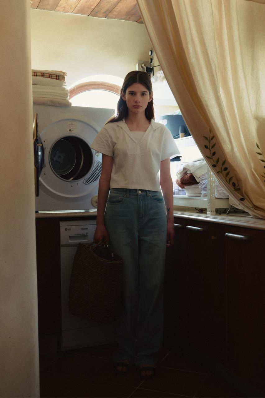 SAILOR COLLARED T-SHIRT WHITE