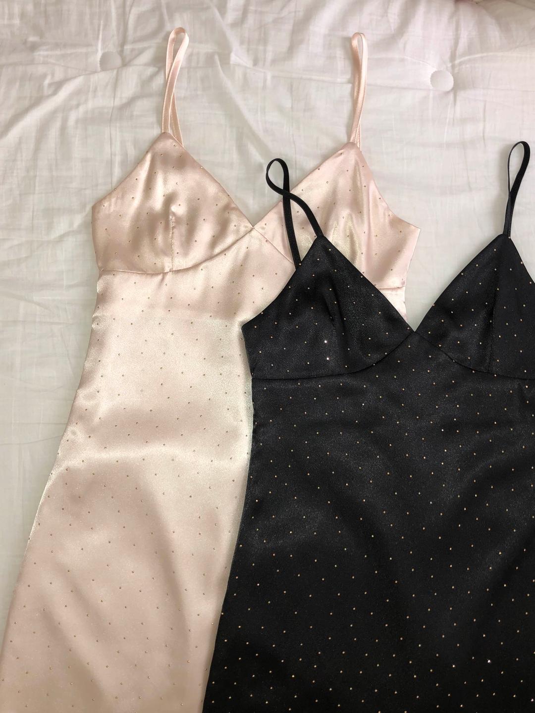 mini pearl slip dress