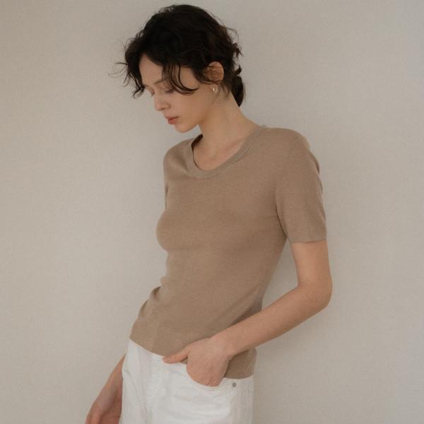Thena Summer Wool Half Knit Ts_4Color